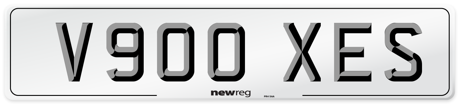 V900 XES Number Plate from New Reg